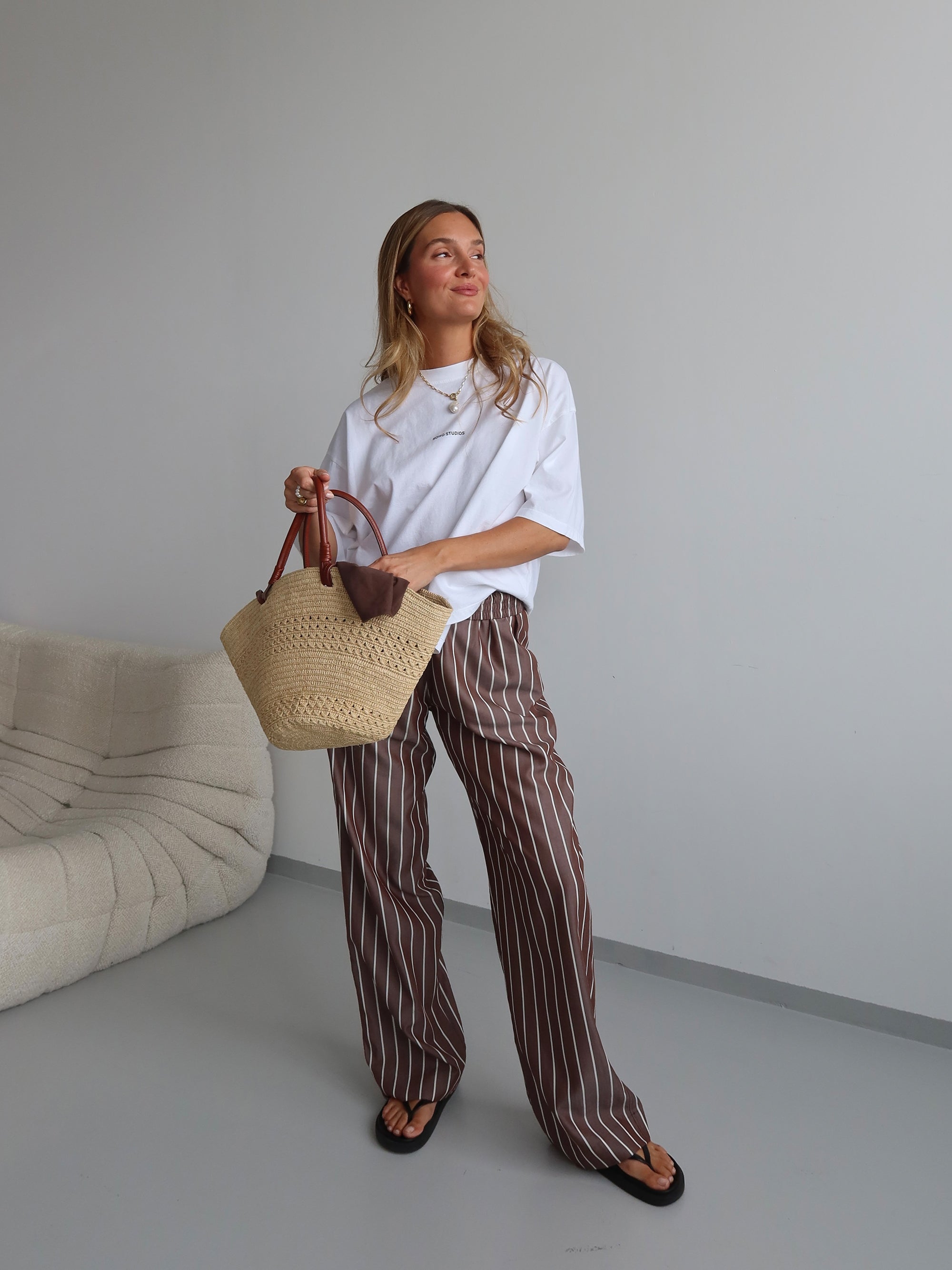 SOHO STUDIOS RODA Hose brown striped