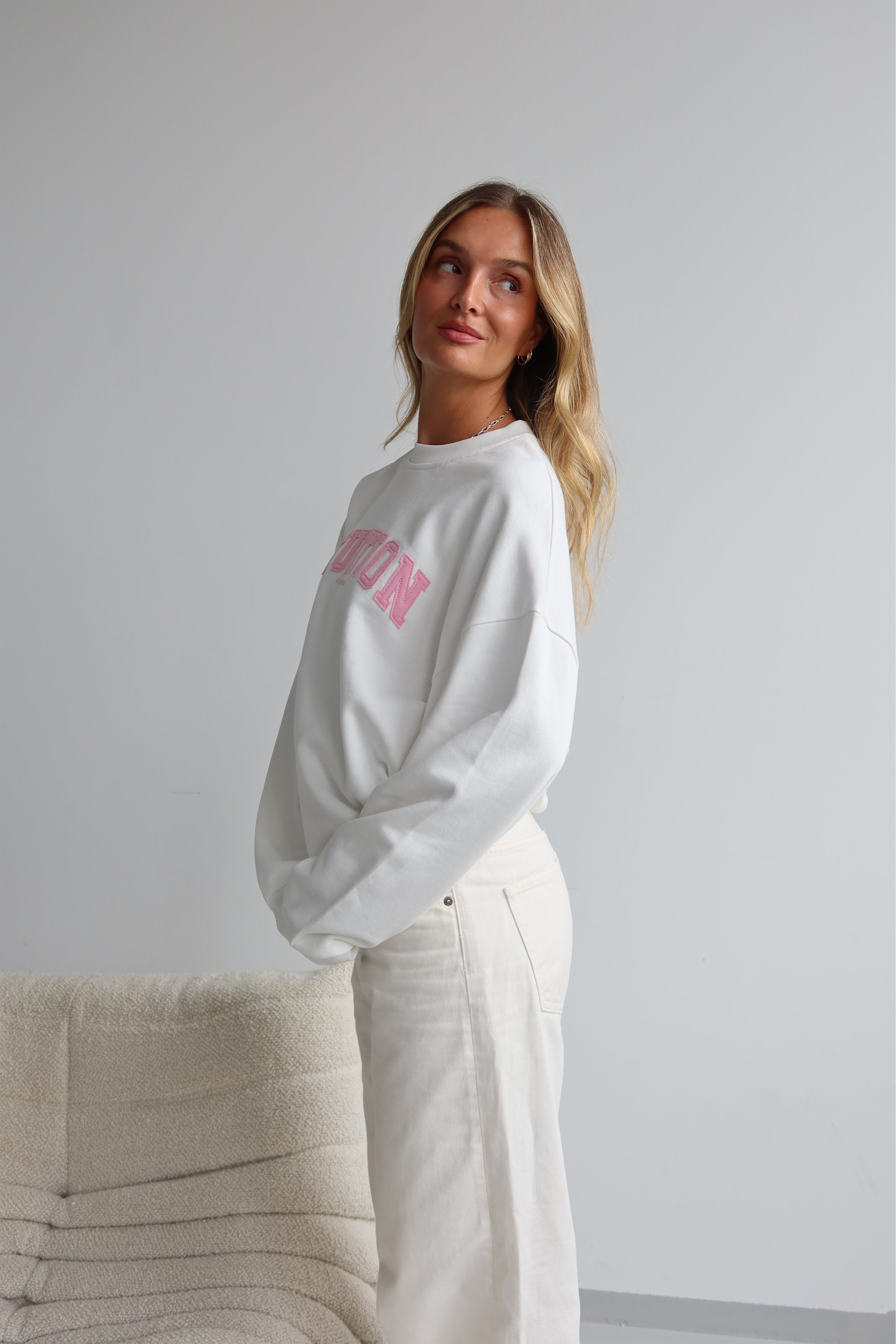 INTUITION Sweater offwhite | vintage pink