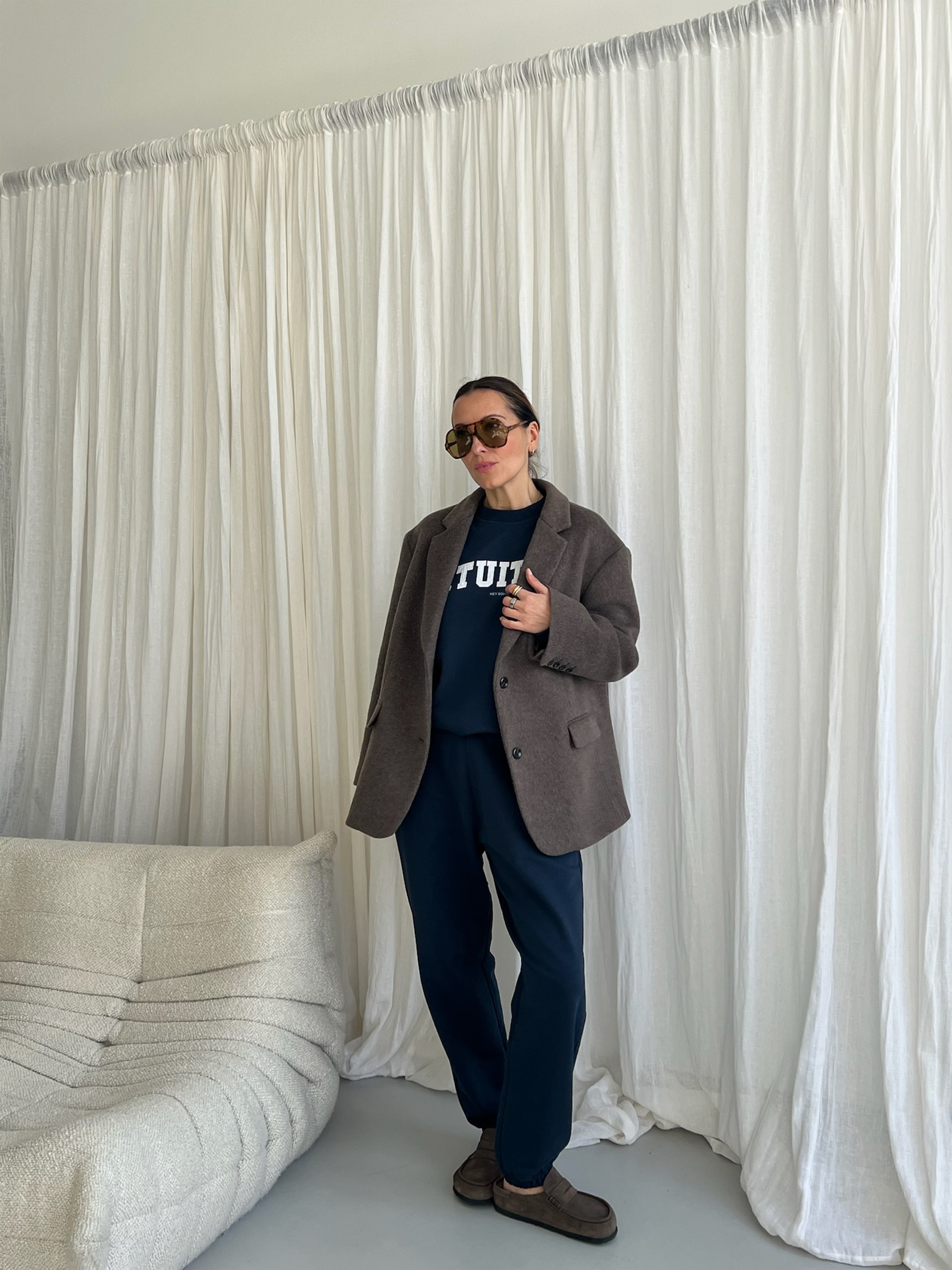 INTUITION Sweater midnight | white