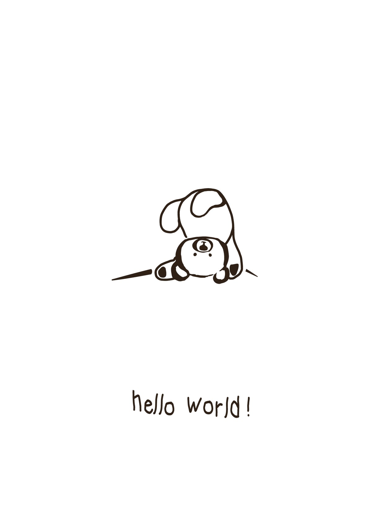 HEY SOHO POSTKARTE "hello world"