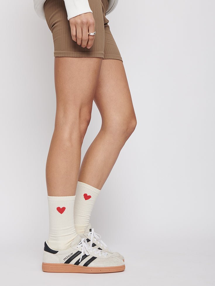 Herz Socken offwhite - heysoho